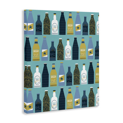  "Arranged Beer Bottles", art mural sur toile par Angela Nickeas
