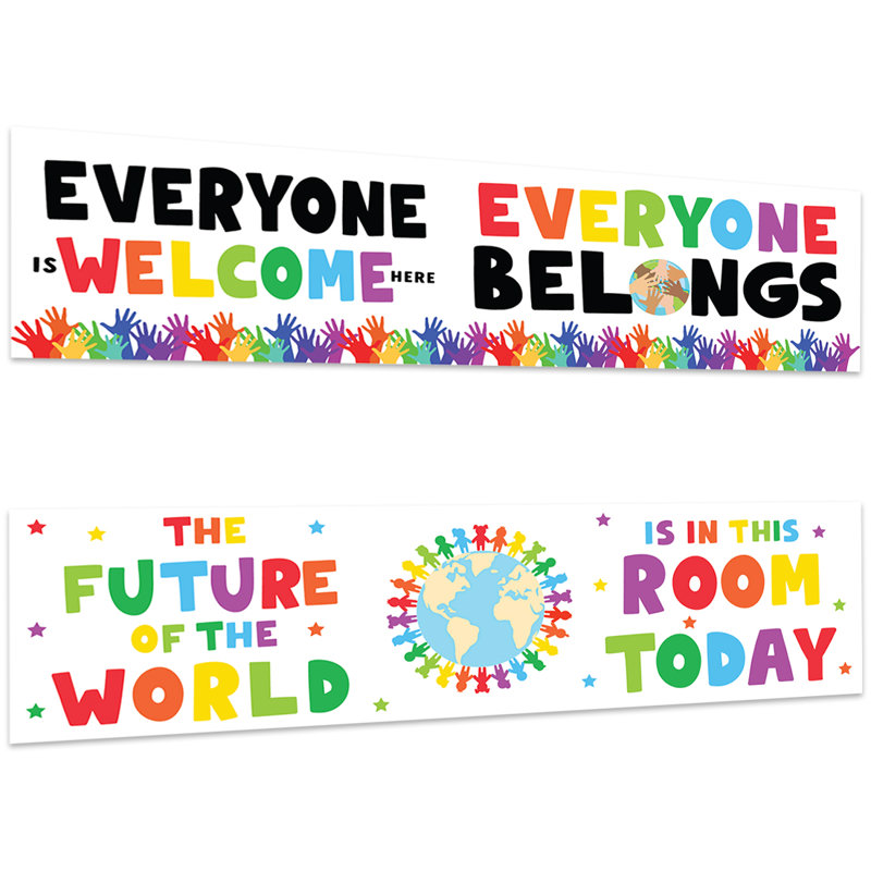 Affiche de bienvenue en classe, White