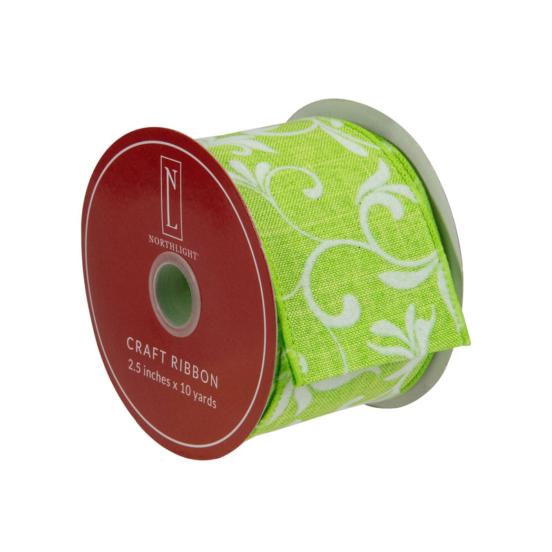 1'' Floral Plants & Flowers Ribbon