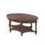 Table basse ovale vintage avec tiroir et tablette de rangement, table cocktail ancienne de 45 pouces, table d'appoint de style campagne française-806076625