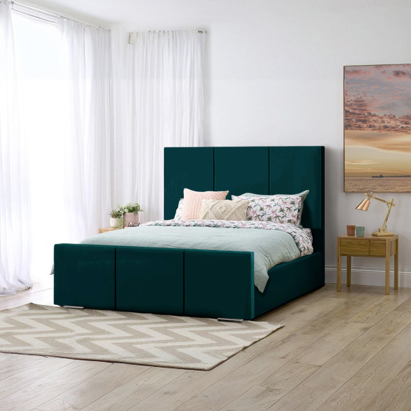 Andreq Upholstered Bed, Double (4'6), Mallard