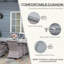 Cherelle 6 Seater Rattan Dining Set Garden Furniture, Cushions Mixed Grey