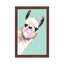 Sneaky Llama Blowing Bubble Gum In Green by Big Nose Work - Print on Canvas-41187001-56676900