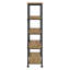 Étagère échelle Vellun Mango à 4 niveaux, 160 cm, meuble de rangement vertical en bois d'ingénierie avec structure en X en métal noir, idéale pour le bureau ou le salon.-733162216