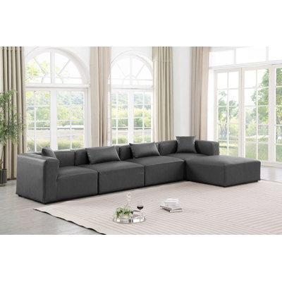 Canapé modulaire en similicuir 5 pièces