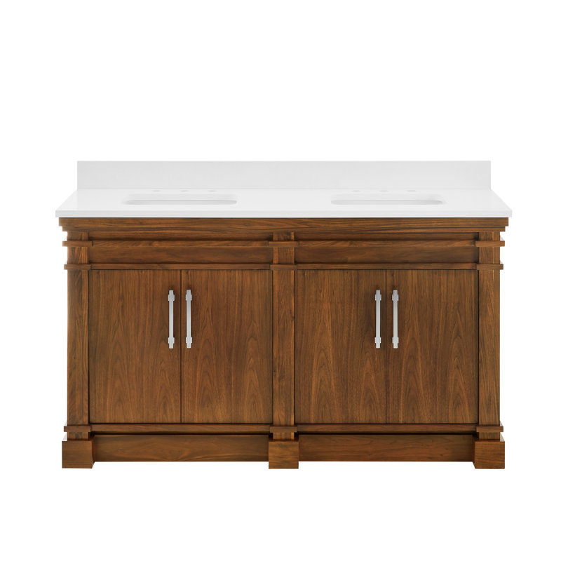 Meuble-lavabo en bois Frank Lloyd Wright USONIA® Harmony 60, Noyer, 60