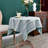 Small Square Tablecloth Jacquard Striped Table Cloth Linen Washable Fabric Side Table Cover Kitchen Dining Home Decoration Blue And Grey 36X36 Inch