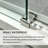 57-60 In.w X 78 In.h Single Sliding soft-close Frameless Shower Door With Sgcc Certified Glass-138397027