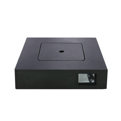 Outdoor Concrete Fire Pit Table - 40,000 BTU Dual Fuel with Fire Glass