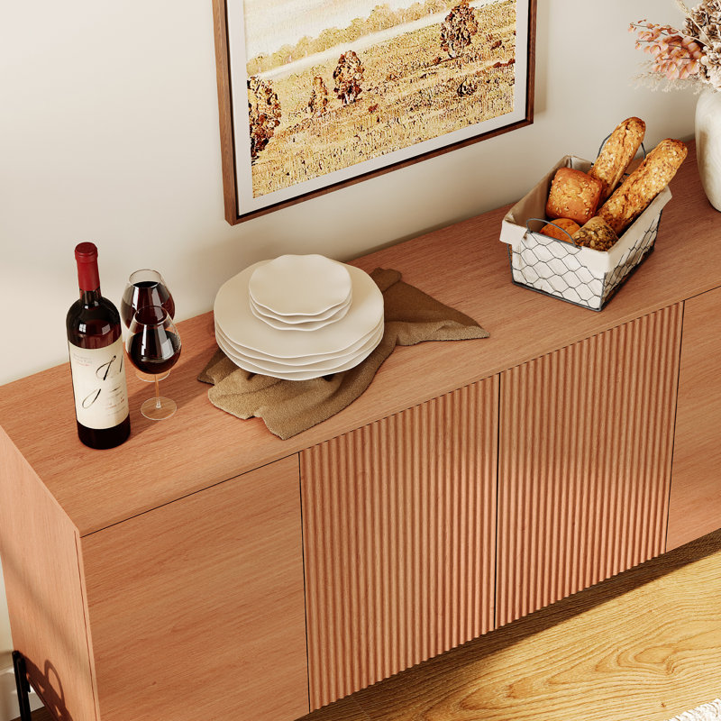 Ensemble de table de chevet et de chevet 3 pièces Laverda, Moka, Trois pièces : commode, deux tables de chevet