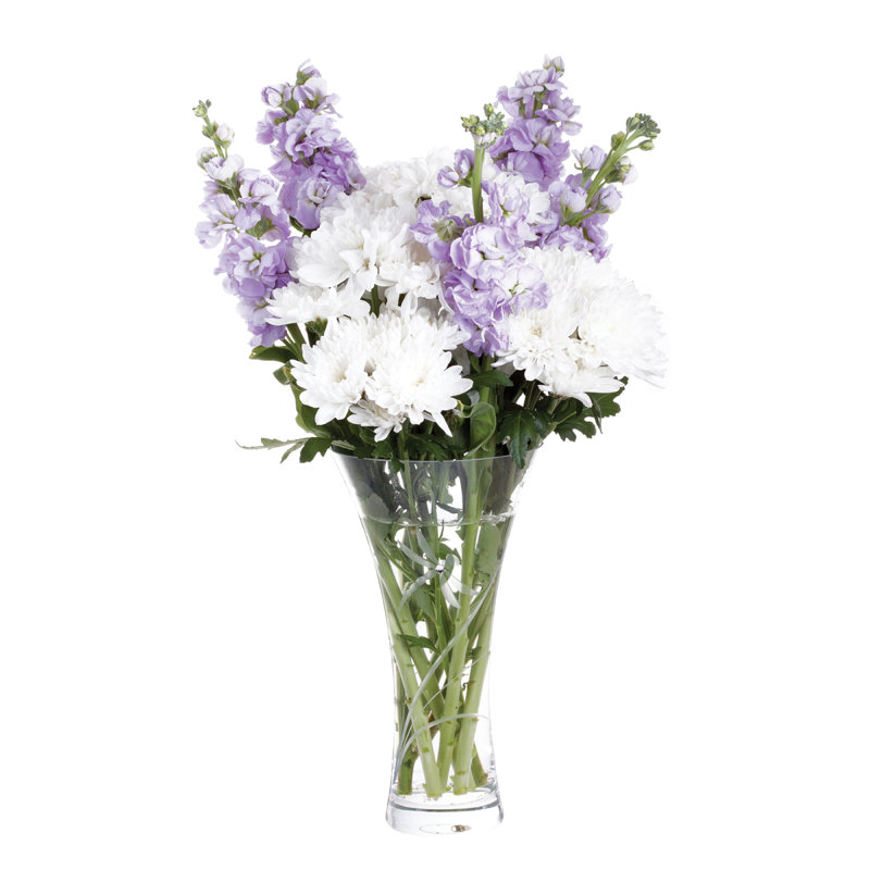 Dartington Crystal Glitz Table Vase, 25cm H x 13cm W x 13 cm D