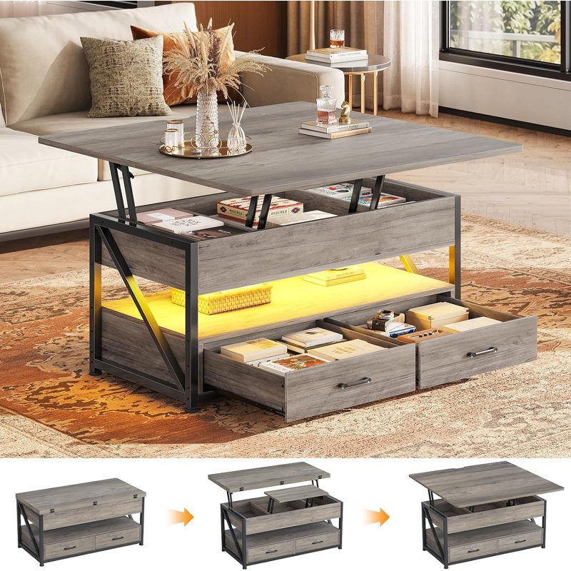  Table basse avec tiroirs Themistocles, Blanc