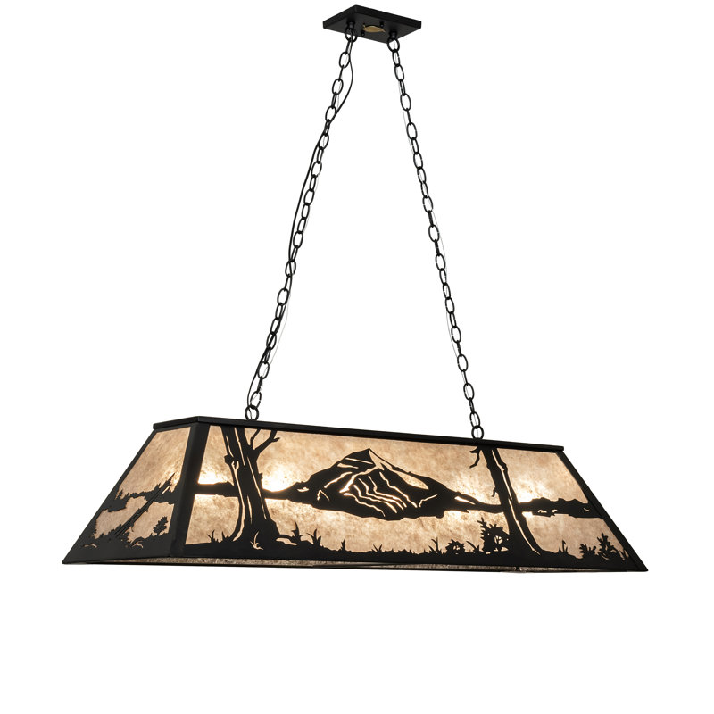 Rustic Lodge 6 - Light Pendant, Silver Mica