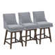 Neri Upholstered Swivel Counter Stool (Set of 3)