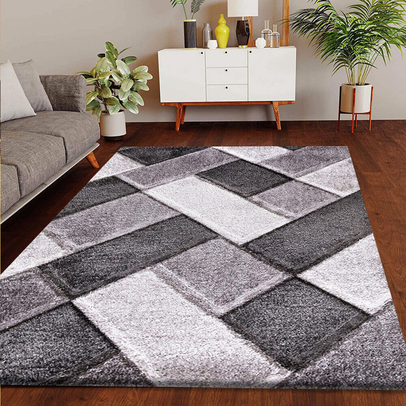 Geometric Shag Indoor / Outdoor Area Rug, Rectangle 120 x 170cm