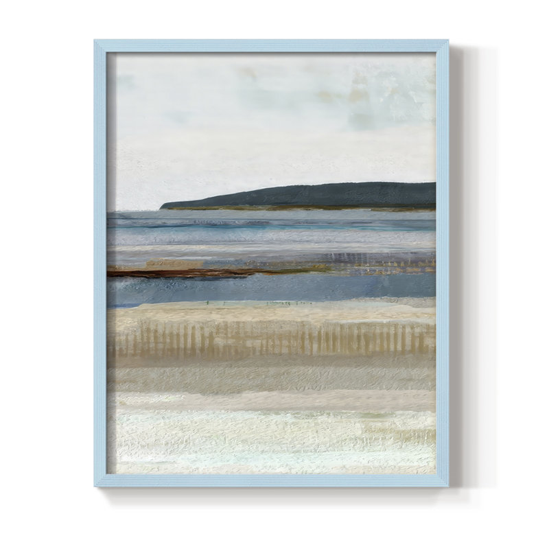 Reproduction encadrée Saltwater Bay II - bois massif, H 21 po x l 17 po, Bleu