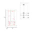 Garde-robe Sehili, 3 portes, 1 tiroir, tablettes latérales, tringles suspendues, design contemporain, wengé