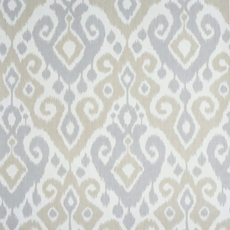 Dedra Damask Matte Wallpaper, Sand & Gray