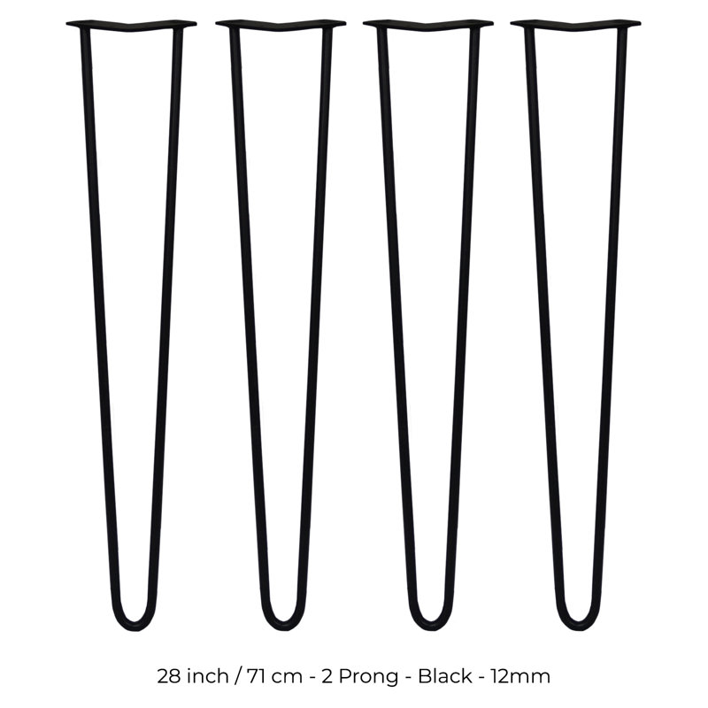 Klimek Table Leg, Black, 71cm H x 11cm W x 8cm D
