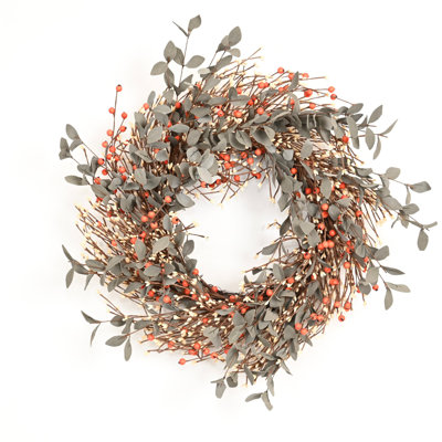 26" Handcrafted Berry Thanksgiving Wreath