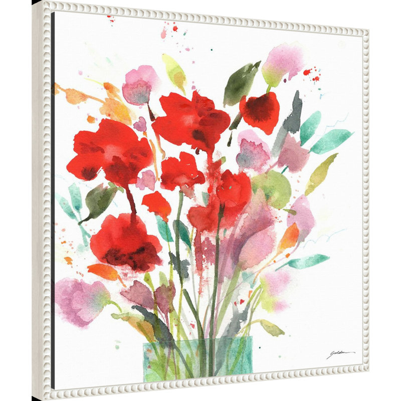«Remembrance» par Sheila, reproduction d'art sur toile encadrée dorée, H 22 po x l 22 po