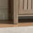 Dark Taupe Shoe Storage Cabinet, Vented Slat Doors, 4 Shelf Space, Metal Organizer Two Shelves, Knob Handles
