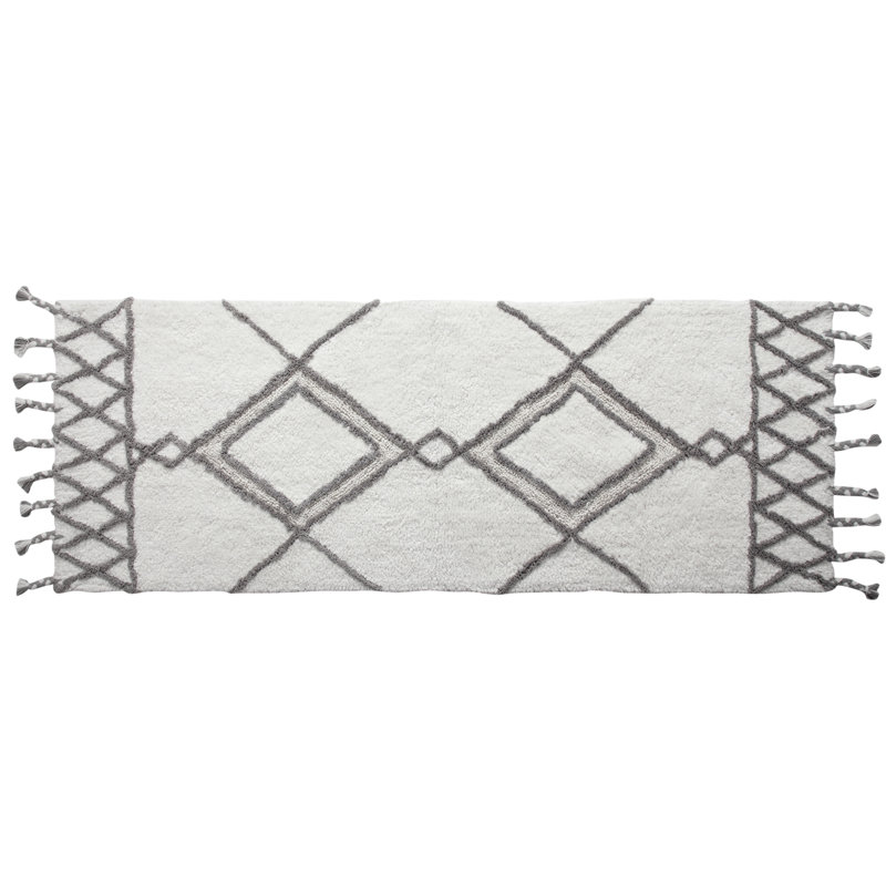 Tapis pour salle de bain 100% coton, Argent