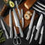 Kuisine 15-Piece Stainless Steel Knife Set With Built-In Sharpener Block,Hollow Handle Knife Block Set,Professional Chef Knife,Kitchen Knives & Scissors
