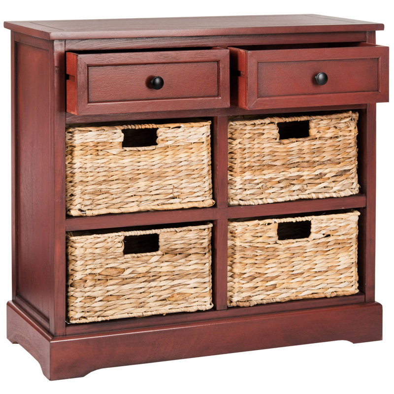 Painswick Solid Wood Accent Chest, Red