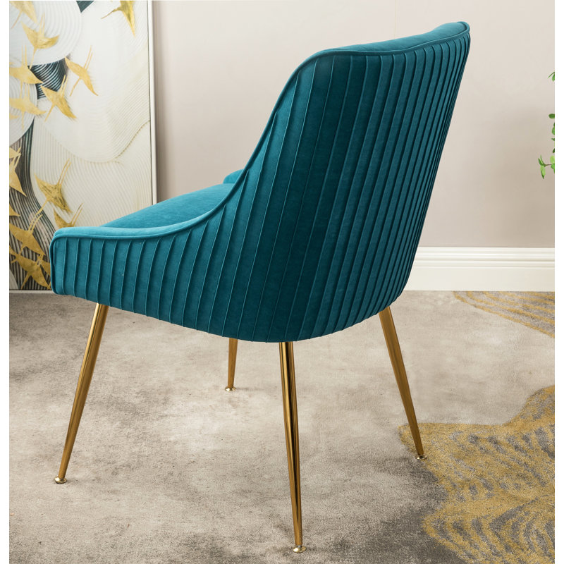 Adiqa Velvet Armchair, Greenish Blue Velvet