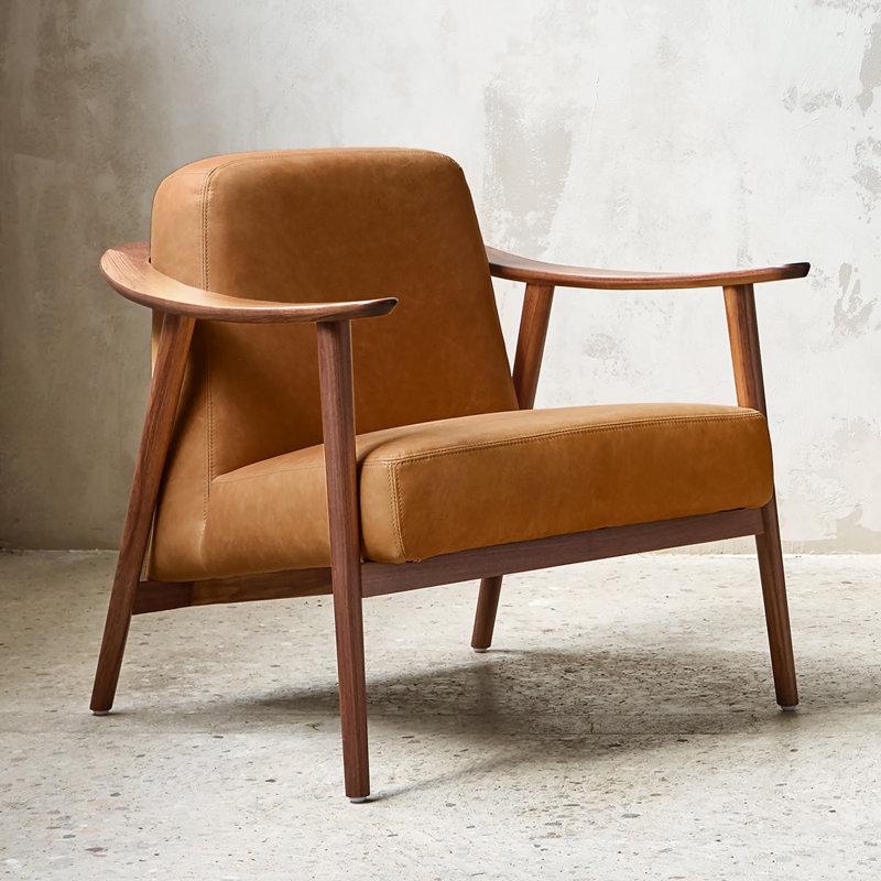 Baltic Chair, Tucson Sienna Leather, Natural Walnut