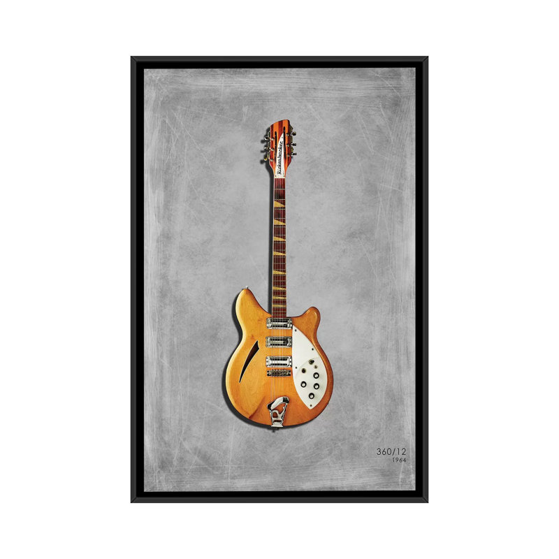 «Rickenbacker 360 12» par Mark Rogan, reproduction sur toile tendue, H 26 po x l 18 po x P 1,5 po, Toile avec cadre noir