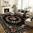 5x7ft Washable Rugs, Black Butterfly Soft Accent Outdoor Rug, Vintage Inspired Distressed Low Pile Area Rug for Living Room Dining Room Bedroom-34856636