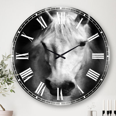 Farmhouse Horse I - Horloge murale Farmhouse