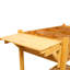 Jardinière en bois surélevé avec table d'appoint pliable et doublure en tissu pour plantes de jardin-1254858394