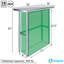 Table de travail en acier inoxydable 16 po x 36 po 