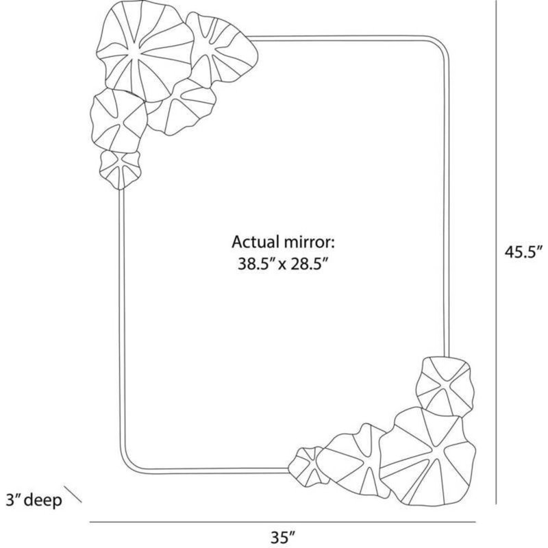 Ismerie Rectangle Brass Beveled Mirror