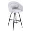 Swivel Upholstered Counter Stool with Metal Frame-1777160482