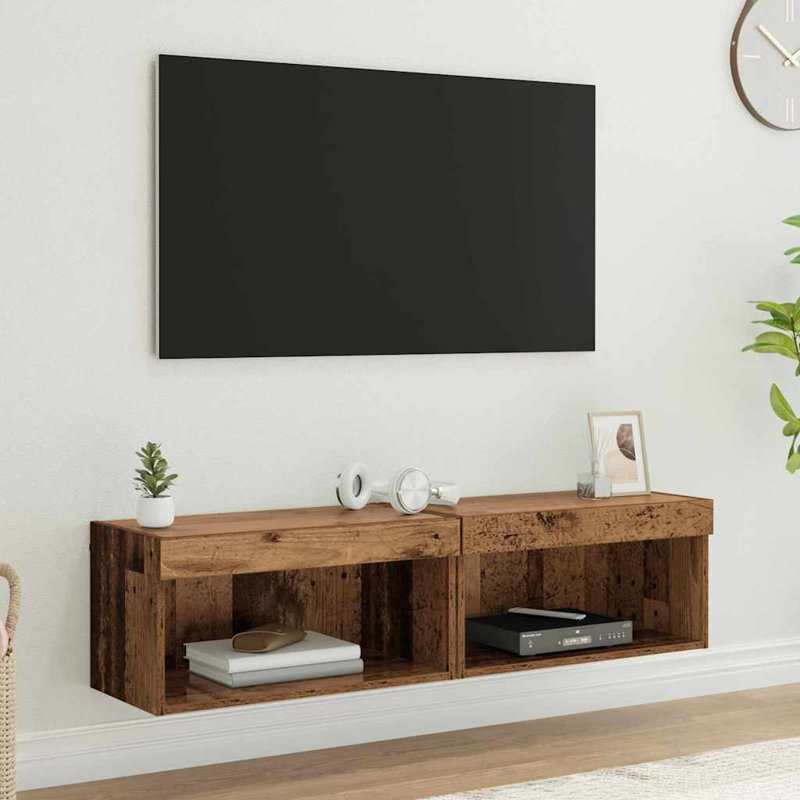 Unfinished TV Stand for TVs up to 28", Old Wood