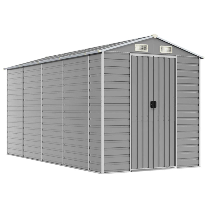 Storage Shed, Light Gray, 78" H x 75.2" W x 151.6" D