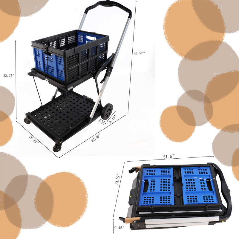 40.61'' H x 38.01'' W Utility Cart with Wheels