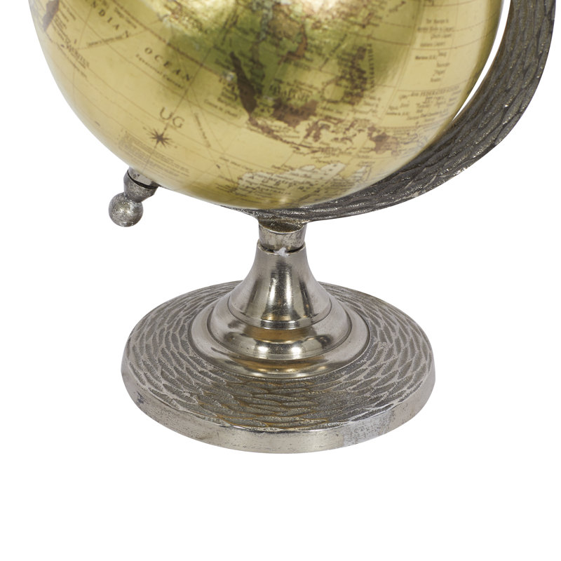 Aluminum Metal Educational/Geographic Earth Brown Globe