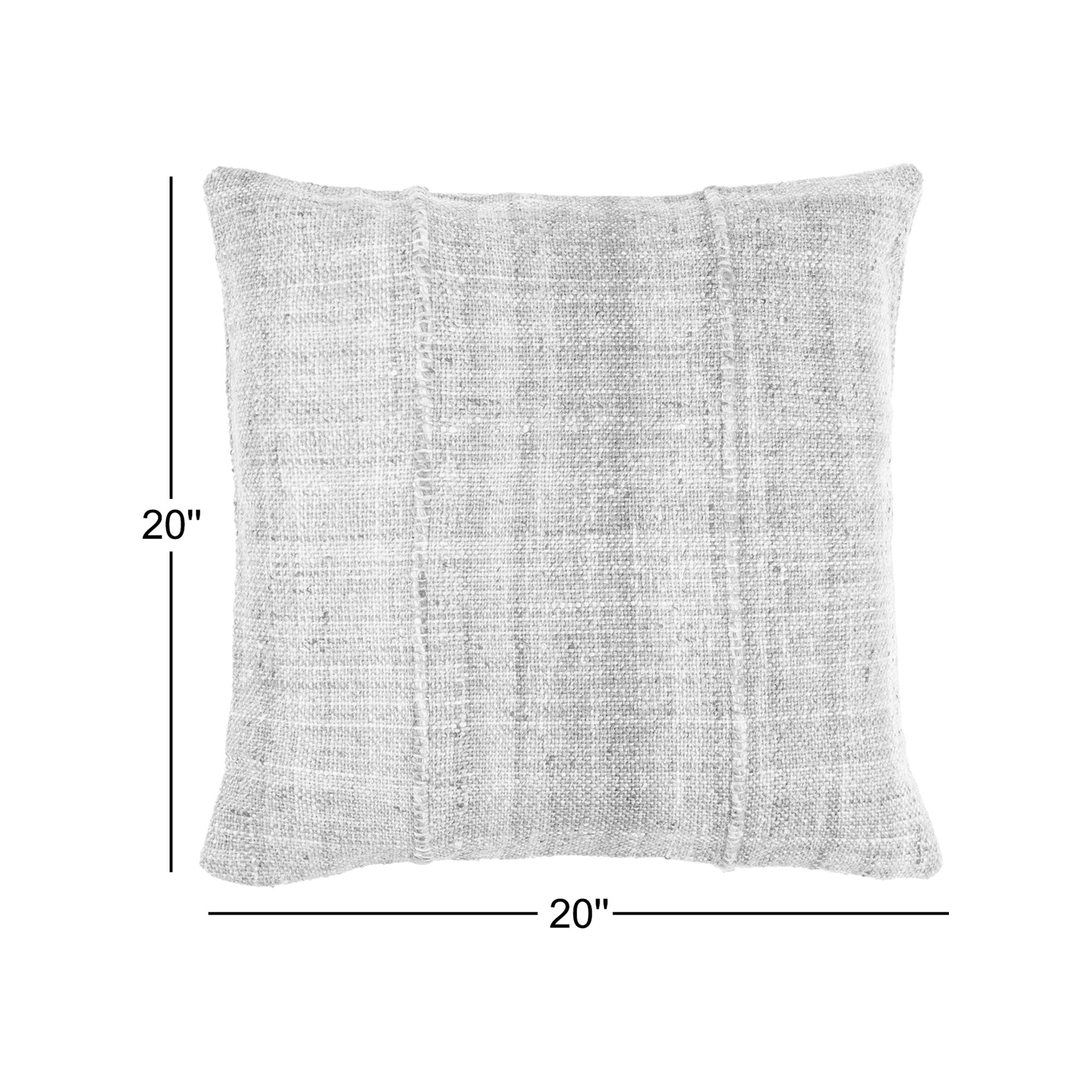 Zeppelin Recycled PET Yarn Throw Pillow, 20"H x 20"W, Polyester/Polyfill, Khaki