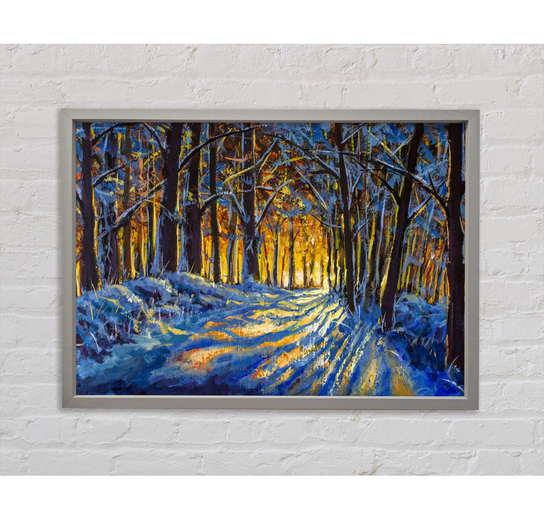 Snowy Winters Forest - Einzelbildrahmen Kunstdrucke auf Leinwand