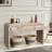 Minelba Farmhouse Console Table with Two Hidden Handle Drawers and Curved Edge