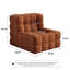 Fauteuil à billes en velours côtelé 33,86 po Rora-1470625936