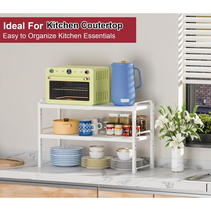 Étagère de rangement de cuisine robuste de 30 cm de large, supportant une charge de 45 kg, extensible et réglable, pour placards, armoires et comptoirs de cuisine.