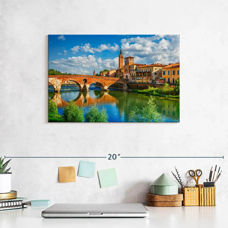 Pont en arche Ponte Pietra, H 8 po x l 12 po
