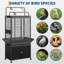 Grande cage à oiseaux de 71 pouces avec plateau de jeu et armoire de rangement, volière pour perroquet Cockatiel ara avec roulettes