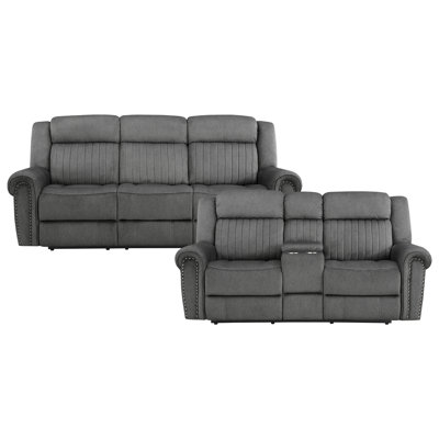 Cappella 2-Piece Microfiber Manual Reclining Living Room Set by Lark Manor